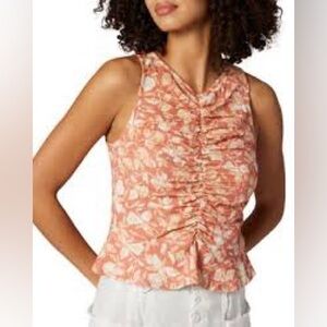 Soft Joie Quinn Floral Ruched Top In Canyon Rose Multi Size S